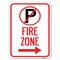 Signmission Fire Zone No Parking & Right Arrow Heavy-Gauge Alum Rust Proof Parking Sign, 18" x 24", A-1824-23973 A-1824-23973 - alternate 1